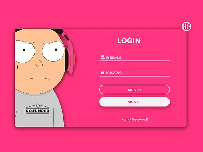 No Jumper Sign In Design app branding design icon illustration lettering logo type typography ui ux web