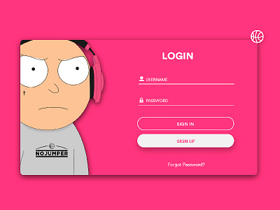 No Jumper Sign In Design app branding design icon illustration lettering logo type typography ui ux web