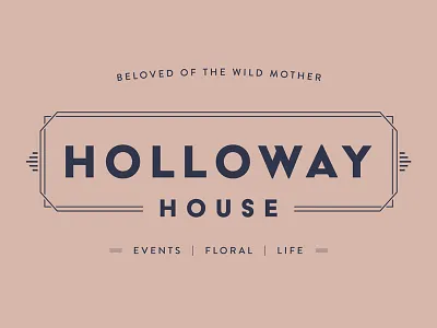 Holloway House Identity art deco branding identity lockup logo okc oklahoma city typography