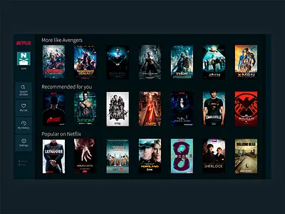 Netflix movie selection netflix ui ux ux design web design