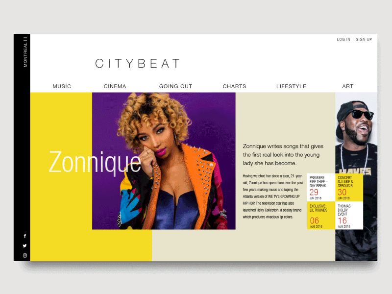 Citybeat landing magazine page