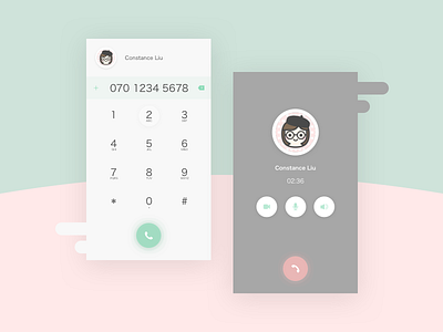 003 Dial Pad app cute dailyui dialpad illustration sketch