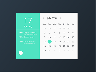 #038 Calendar 038 calendar challenge dailyui event uidesign uxdesign