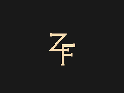 Z & F Logo design branding clean f lettering logo logos minimal monogram smooth z