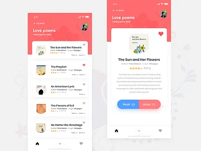 Poetry App Concept app cards dashboard ios iphone log poem poetree poetry profile room x zihad