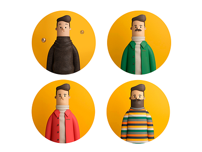 CHARMING MAN / Test 3d c4d character charming design hi illustration man