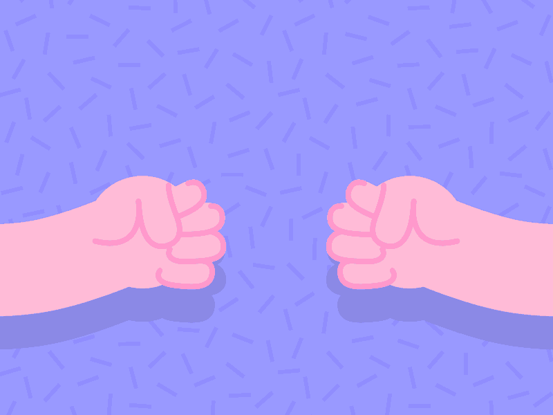 Rock, Paper, Scissors ✊✋✌️ animated fingers fun funny gif hands illustration paper pink purple rock scissors