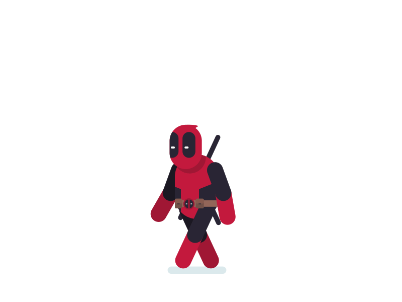 DeadPool 2d black character deadpool gif marvel motion red shape