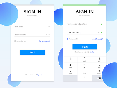 Mobile Sign In adobe xd desktop illustrator interaction interaction design iphone photoshop sign in ui user interface ux xd