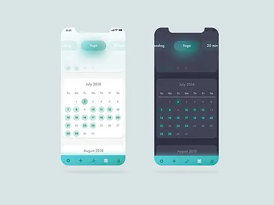 Habitton’s calendar page app calendar darkui habit habitton habittracker lightui simple ui ux