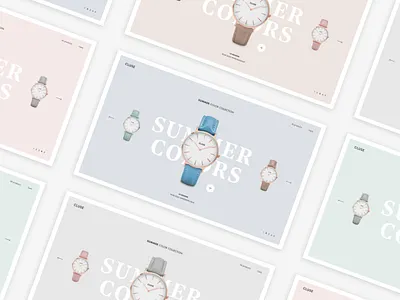 Cluse Summer Colors cluse color dailyui interface slider summer ui uiu ux watch web design website