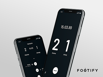 Footify - Stage app football footify ios iphone x score soccer sport ui ux