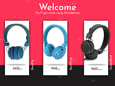 Headphone Website Ad app banner clean layout design headphone subtle ui ux website