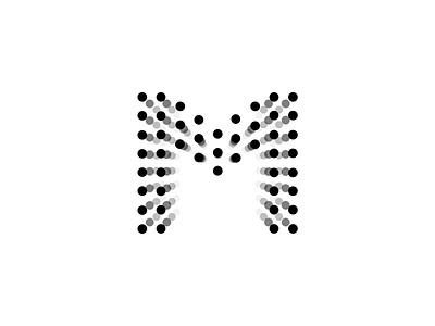 M (logo concept) 2d adobe dot illustration inversion logo m