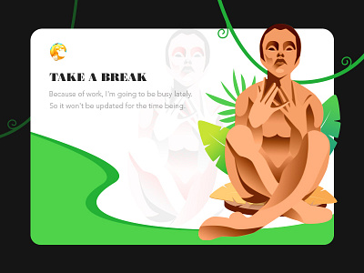 Take a break body illustrator leaf plant