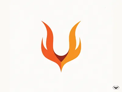 Letter V Fire Logo fire flame flames letter letter v letter v logo logo logotype orange typography v yellow