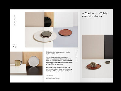 A Chair and a Table ceramic collage design graphic identity lookbook