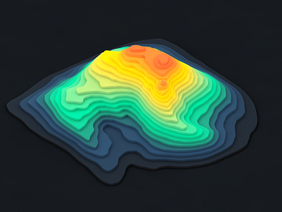 Colorful Topography 3d 4d cinema colorful contour dark design gradient map topography