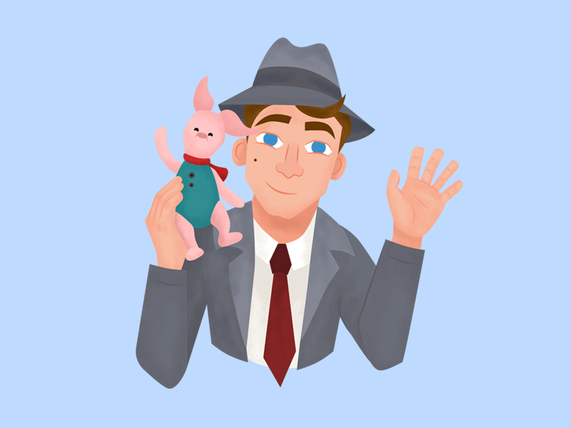 Christopher Robin iOS Stickers 2d 2d animation animation christopher robin disney illustration ios motion piglet sticker texture vector