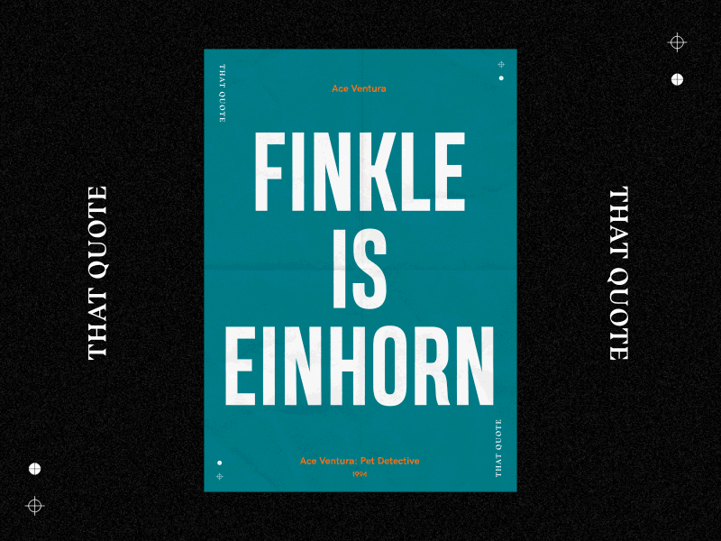 That Quote → Poster Exploration design gif layout minimal movie poster typography