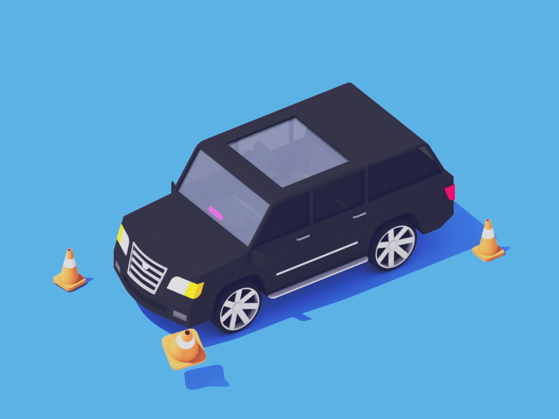 Lyft - SUV Construction 3d animation c4d car construction illustration suv