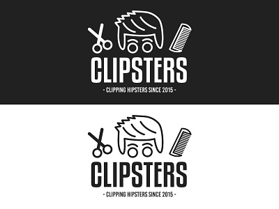 "Clipsters" Hairdresser Logo 2018 bebas kai font flat design graphic design kenyan coffee font modern outlines simple logo