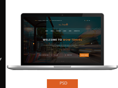 Wow-Travel PSD Template psd template travel