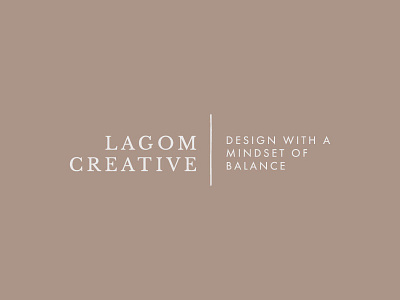 Lagom Creative - Design with a Mindset of Balance branding lagom creative logo logo mark