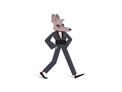 Fancy Wolf - Fairy Tale Characters character character design illustration illustrator walk cycle wolf