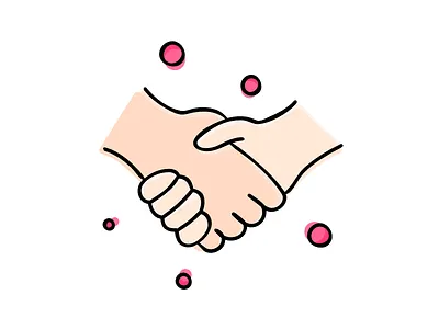 Hand shake hand illustration shake