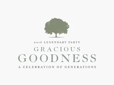 Gracious Goodness Logo lockup logo logomark serif tree typography watercolor