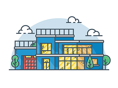 Townhouse building building illustration challenge house icon illustration minimal townhouse ui vector