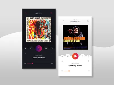 Explorations of a music app UI app app design app template design graphic design music ui uidesign uiux