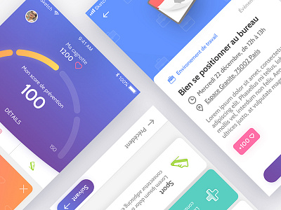 Health app app data design gradient graphic health ui ux