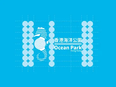 Demo logo for 香港海洋公園 Ocean Park Hong Kong ( Redesign ) abstract china hong kong logo mack minimalism ocean park seahorse 海洋公園 香港海洋公園