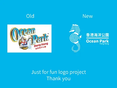 Demo logo for 香港海洋公園 Ocean Park Hong Kong ( Redesign ) abstract china hong kong logo mack minimalism ocean park seahorse 海洋公園 香港海洋公園