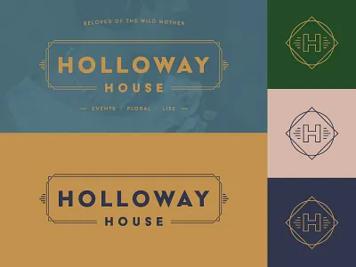 Holloway House Identity art deco branding identity lockup logo logo design okc oklahoma city