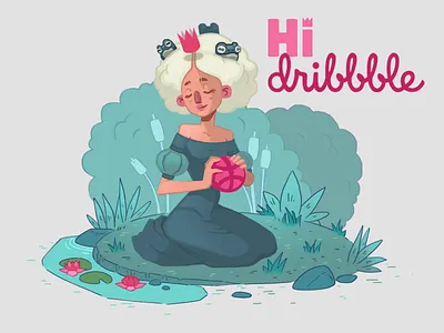 a royal hello character fairytale frog princess