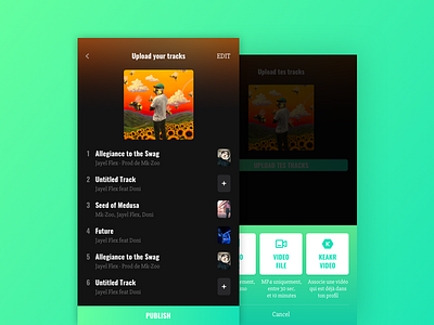 A brand new feature! album cover edit album hip hop mixtape mobile music prototype ui upload music ux