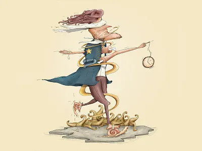 Catch Up art color draw illustration paint people sketch time