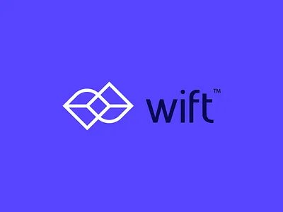 Wift asset blockchain branding crypto cryptocurrency identity logo logotype simple swift transaction wallet