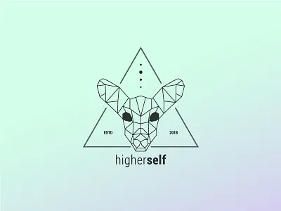 Higher Self Logo art chakra design fawn geometric higher line logo self