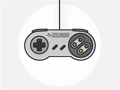 SNES Controller Illustration adobe art branding controller graphic design illustration illustrator nintendo snes super nintendo vector video games