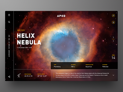 APOD apod appdesign astronomy header nasa ui ux webdesign