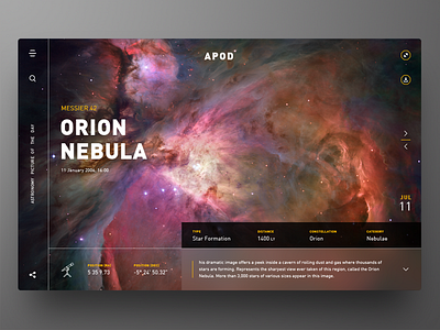 APOD apod appdesign astronomy header nasa ui ux webdesign