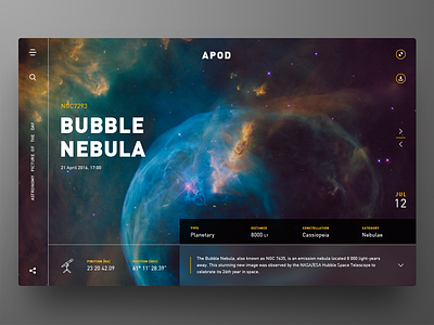 APOD apod appdesign astronomy header nasa ui ux webdesign