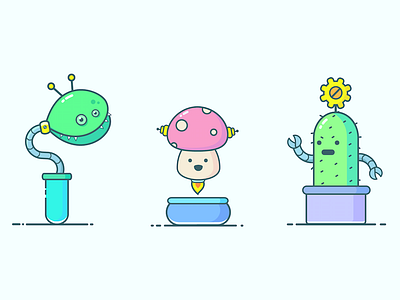 Botany cactus mushroom plants venus fly trap