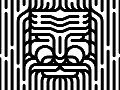 Old man black blackwhite glasses graphic graphic design head illusion illustration line lineart lines linestyle man monochrome stripes white