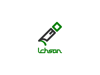 Ichsan Kaligrafi green ichsan ichsan kaligrafi inkscape kaligrafi logo pen tint