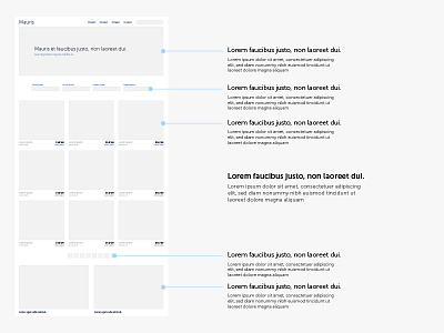 Mock comp design wireframe